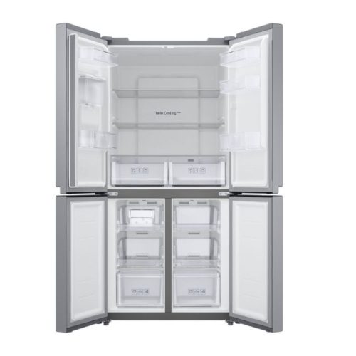 Bên trong tủ lạnh 4 cánh side by side 488 lít Samsung RF48A4010M9/SV